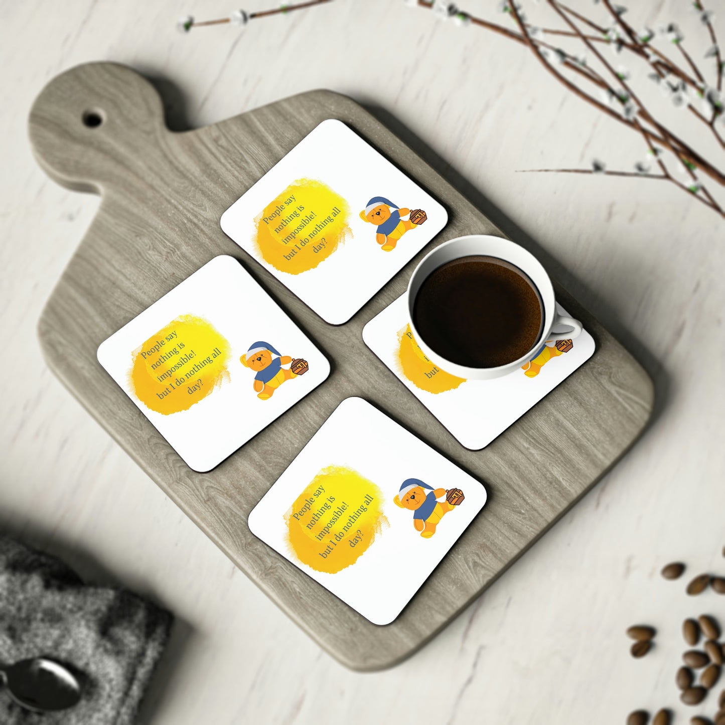 Winnie the Pooh Quote Coasters