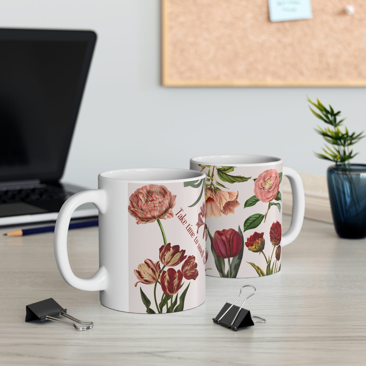 Smell the flowers..designer mug